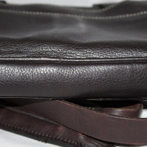 Levenger Brown Leather Multi-Use Messenger Crossbody Bag Organizer 11.5"x9" - Picture 15 of 16